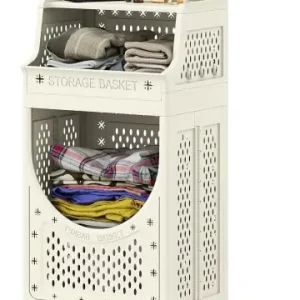 COSTWAY 3 Etagen Wäschekorbwagen in Beige günstig kaufen | limango Zertifiziert