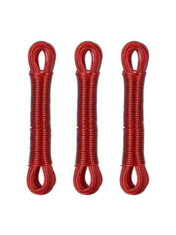 Kostenfreie Lieferung relaxdays 3 x Wäscheleine in Rot- 20 m günstig kaufen | limango