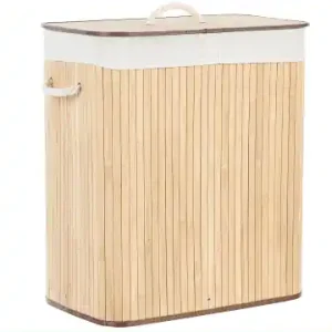 Heißes Angebot Beliani Wäschekörbe KANDY in Braun - (W) 50 x (H) 60 x (L) 30 cm günstig kaufen | limango