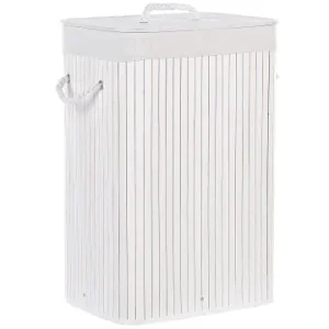 Markenprodukt Beliani Wäschekörbe KOMARI in Weiß - (W) 40 x (H) 60 x (L) 30 cm günstig kaufen | limango