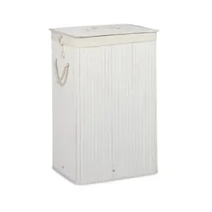 Geprüft relaxdays 2x Wäschekorb in Natur/ Weiß - Je 83 l günstig kaufen | limango