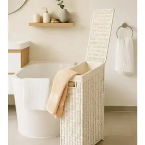 Nur Für Kurze Zeit möbel-direkt Raumspar-Wäschekorb Wäschekorb in Rattan weiß günstig kaufen | limango
