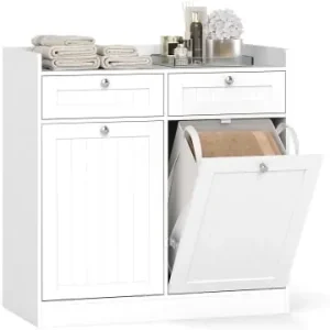 COSTWAY Kippbarer Wäscheschrank 79 x 40 x 80 cm in Weiß günstig kaufen | limango Online Kaufen