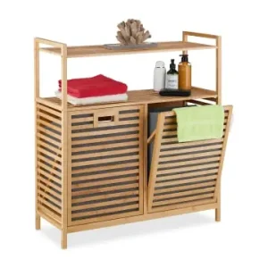 Günstig relaxdays Wäschekorb in Natur - (B)88 x (H)95 x (T)33 cm günstig kaufen | limango