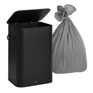 Billig relaxdays Wäschekorb in Schwarz - (B)52 x (H)63 x (T)32 cm günstig kaufen | limango