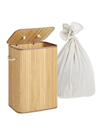 Nur Heute relaxdays Wäschekorb in Natur - (B)40 x (H)60 x (T)30 cm günstig kaufen | limango