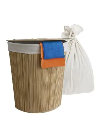 Sichere Zahlung relaxdays Eckwäschekorb in Natur - (B)36 x (H)60 x (T)36 cm günstig kaufen | limango