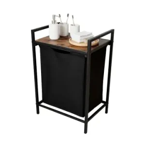 relaxdays Wäschesammler in Schwarz/ Braun - 65 L günstig kaufen | limango Schneller Versand