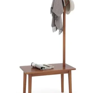 Top-Seller COSTWAY Garderobenständer mit Beistelltisch 3 in 1 in Braun günstig kaufen | limango