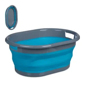 relaxdays Wäschekorb in Blau/ Grau - 21 l günstig kaufen | limango Preisknaller