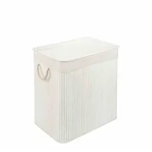 Top-Preis WohnDirect Wäschekorb mit Deckel BAMBOO in Weiß günstig kaufen | limango