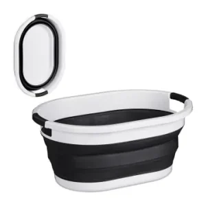 Heißes Angebot relaxdays Wäschekorb "faltbar" in Schwarz - 36 l günstig kaufen | limango