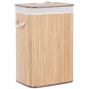 Sonderaktion Beliani Wäschekörbe KOMARI in Braun/Weiß - (W) 40 x (H) 60 x (L) 30 cm günstig kaufen | limango