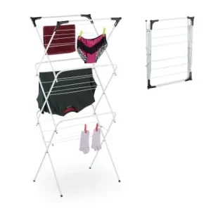 Kostenfreie Lieferung relaxdays Wäscheständer in Weiß - (B)62 x (H)136 x (T)51 cm günstig kaufen | limango