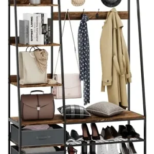 COSTWAY Garderobenständer mit Sitzbank in Braun günstig kaufen | limango Billig