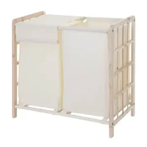 Neue Kollektion MCW Wäschesammler B60 mit 2x Wäschesack, Hellbraun, Bezug creme günstig kaufen | limango