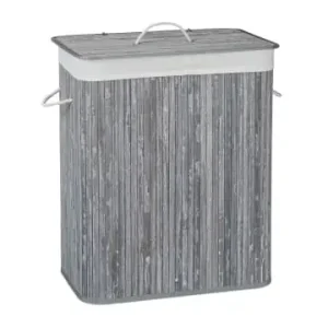 relaxdays Wäschekorb in Grau - (B)55 x (H)63 x (T)35 cm günstig kaufen | limango Kostenloser Rückversand