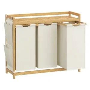 Sonderaktion SONGMICS Wäschekorb in Creme/ Hellbraun - (B)94 x (H)78 x (T)33 cm günstig kaufen | limango