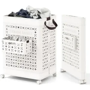 Preisreduziert COSTWAY Wäschekorb auf Rädern in Weiß günstig kaufen | limango