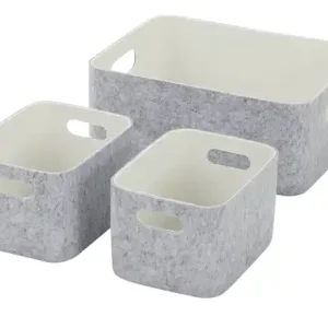 Nur Für Kurze Zeit HOME STORY Filzkörbe, 3er Set | Grau | Möbel Höffner