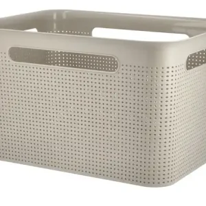 Rotho Aufbewahrungsbox BRISEN | 16 Liter, Cappuccino Sichere Zahlung