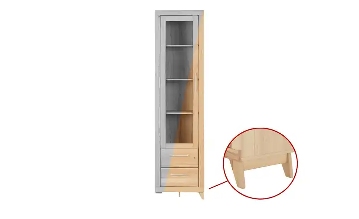 Ausverkauf smart Vitrine Oslo | Kernbuche, Kernbuche (Nachbildung)