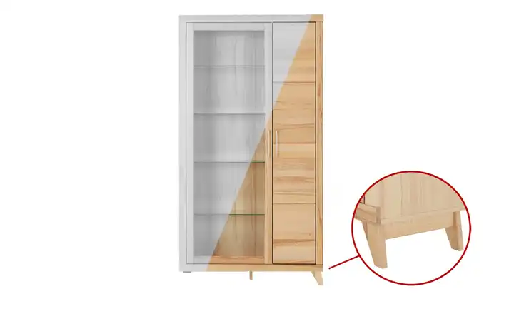 Geprüft smart Vitrine Oslo | Kernbuche, Kernbuche (Nachbildung)