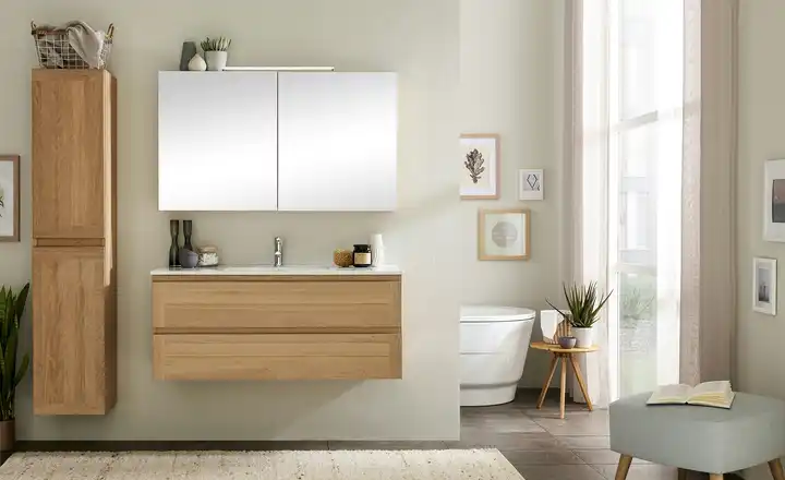 Wohnwert Spiegelschrank Capri | Eiche, Weiß | Höffner Letzte Chance