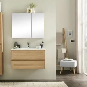 Wohnwert Spiegelschrank Capri | Eiche, Weiß | Höffner Direktkauf