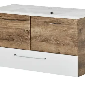 smart Waschtischunterschrank Onda | Eiche (Nachbildung), Weiß Versand Am Gleichen Tag
