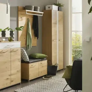 Woodford Schuhschrank Vista | Weiß, Eiche, Mit Schuhgittern Ausverkauf