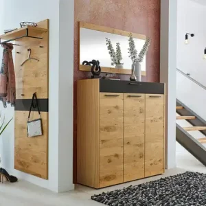 Woodford Schuhkommode Lina | Eiche, Schwarz | Höffner Markenprodukt