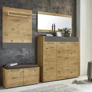 Woodford Schuhkommode Lina | Eiche, Grau | Höffner Heißes Angebot