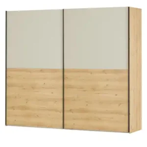 Neu Im Sortiment uno Schwebetürenschrank, 2-türig Riva | ohne Passepartout und Selbsteinzug mit Dämpfung