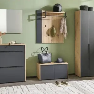 Saisonangebot Wohnwert Garderobenschrank Arca | Eiche (Nachbildung), Anthrazit