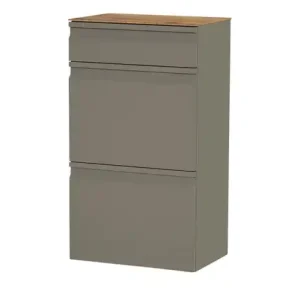 Wohnwert Hängeschrank Leo | Mit Einlegeböden, Grau, matt, Eiche (Nachbildung) Aktuell