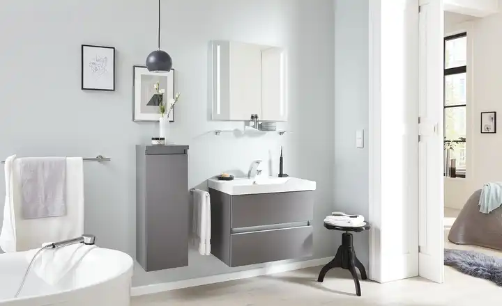 Wohnwert Waschtischkombination Alea | Grau, matt Heißes Angebot