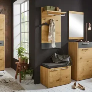 Sonderaktion Woodford Dielenschrank Lina | Eiche, Grau | Höffner