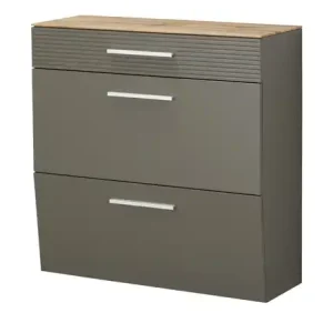 Wohnwert Hängeschuhschrank Helen | Lavagrau, matt, Eiche (Nachbildung) Neue Kollektion