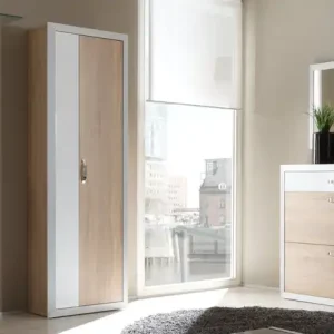 Wohnwert Mehrzweckschrank Intro | Weiß, Eiche Sonoma (Nachbildung) Kostenloser Rückversand