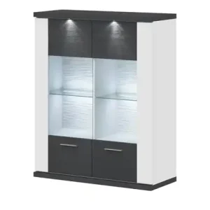 uno Hängevitrine Titan | Spotbeleuchtung, Weiß, Graphit Neue Ware