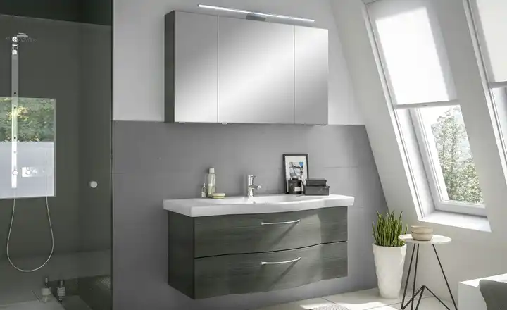 Schneller Versand calmo Badezimmerkombination Rovana | Graphit | Höffner