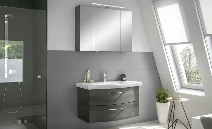 calmo Badezimmerkombination Rovana | Graphit | Höffner Ausverkauf