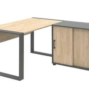 Zertifiziert Aktenschrank home.office | Anthrazit, Eiche (Nachbildung)