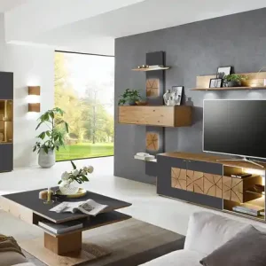 HARTMANN Vitrine Caya | Eiche, Anthrazit, rechts Kostenloser Rückversand