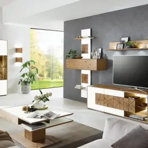 Neue Ware HARTMANN Vitrine Caya | Eiche, Weiß, rechts | Höffner