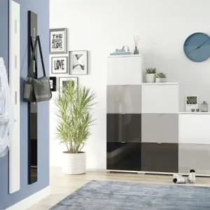 Direktkauf uno Schuhschrankkorpus Weiß Puzzle | 91 cm | Höffner