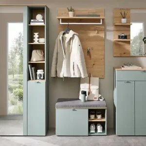 uno Garderobenschrank Turin | Grün, Eiche Artisan (Nachbildung) Letzte Chance