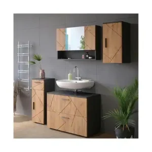 Zertifiziert Badschrank | Eiche, Anthrazit | Möbel Höffner