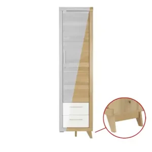 smart Schrank Oslo | Wildeiche, Wildeiche (Nachbildung), Weiß Ausverkauf